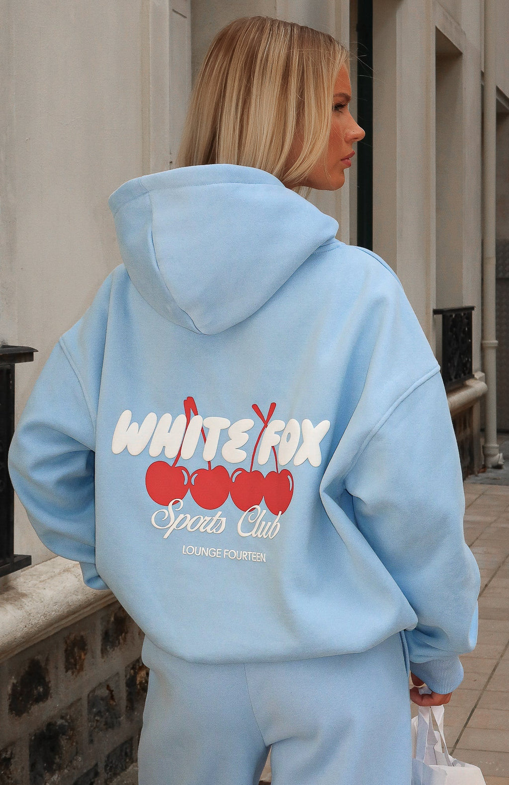 White Fox Club 14 Cassie Boxy Hoodie Blue