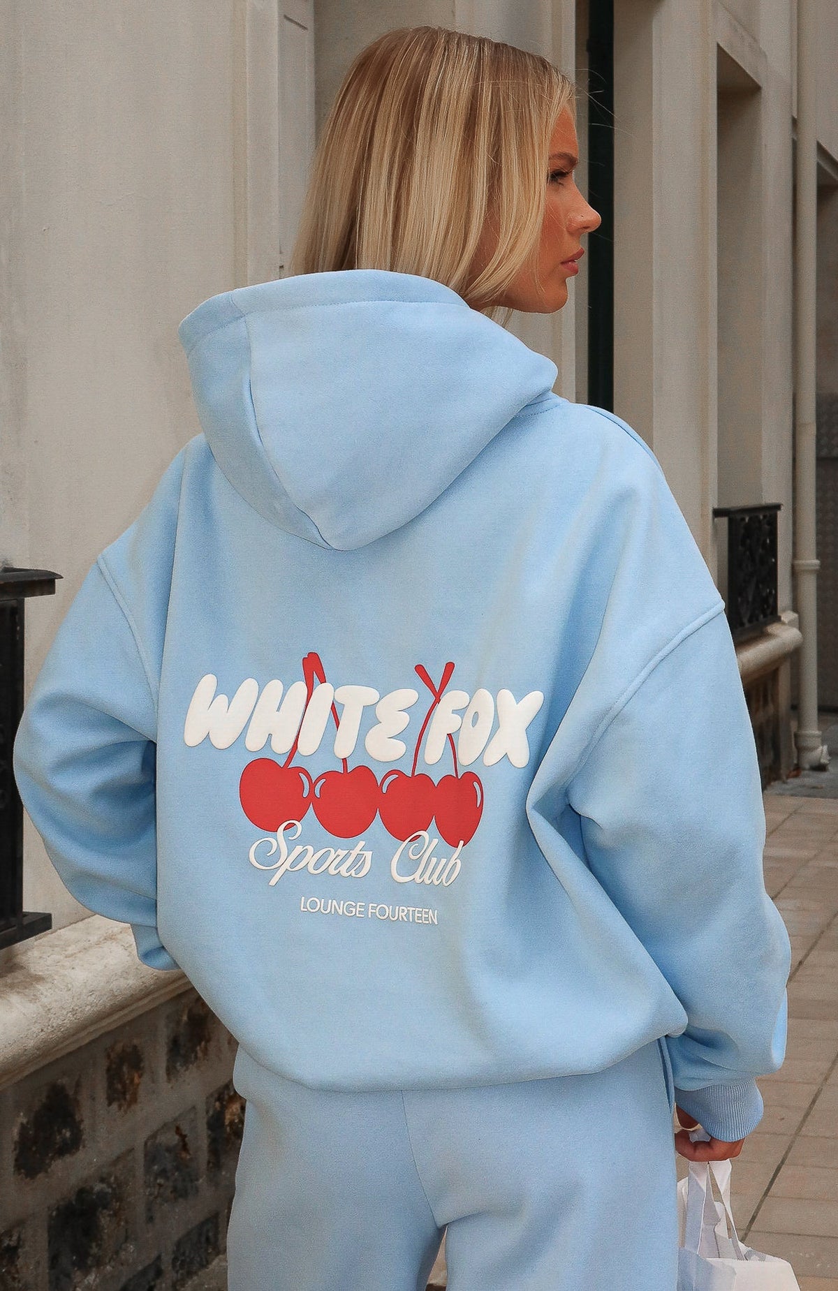 White Fox Club 14 Cassie Boxy Hoodie Blue