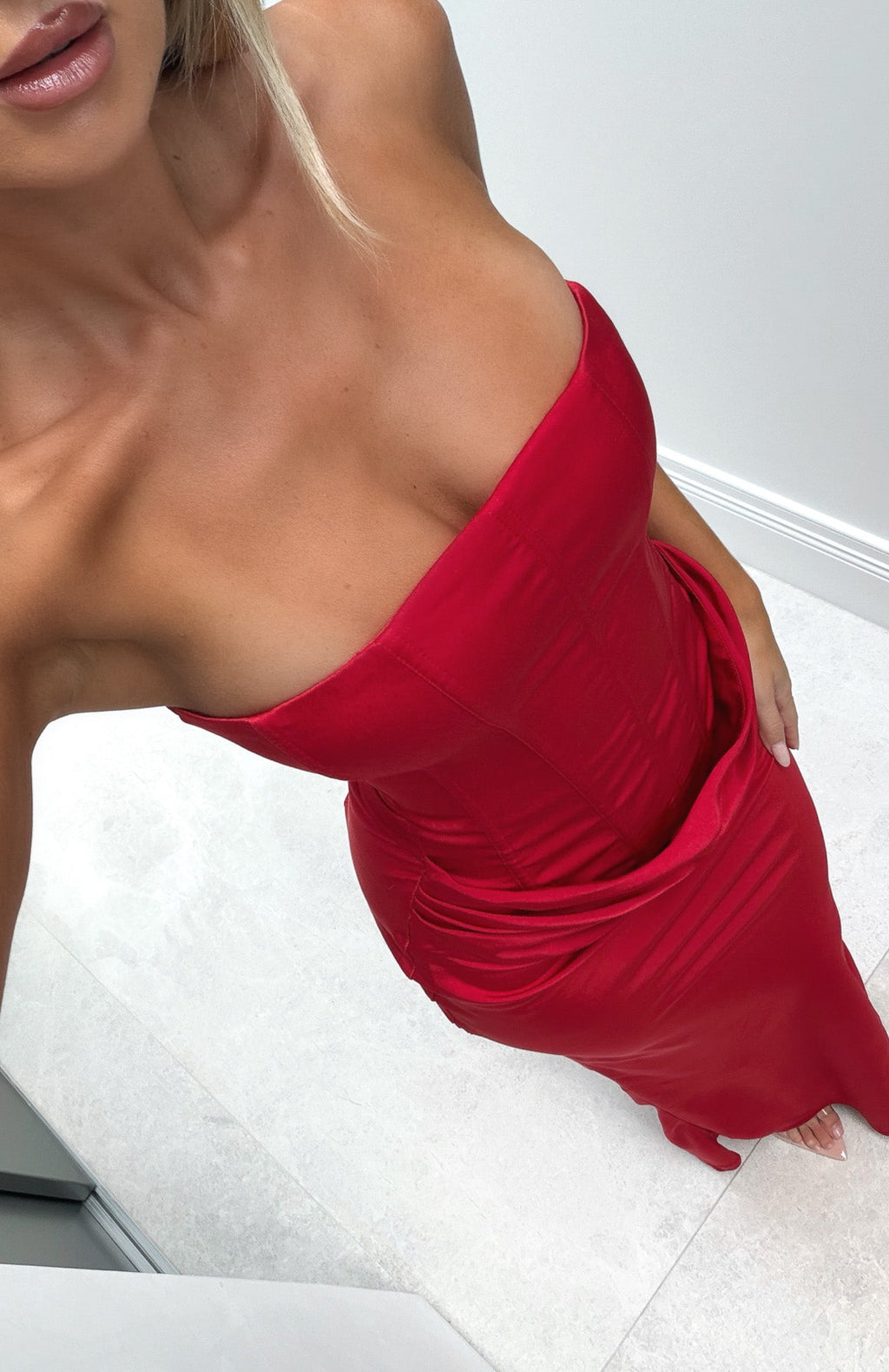 White Fox Love This Feeling Maxi Dress Red