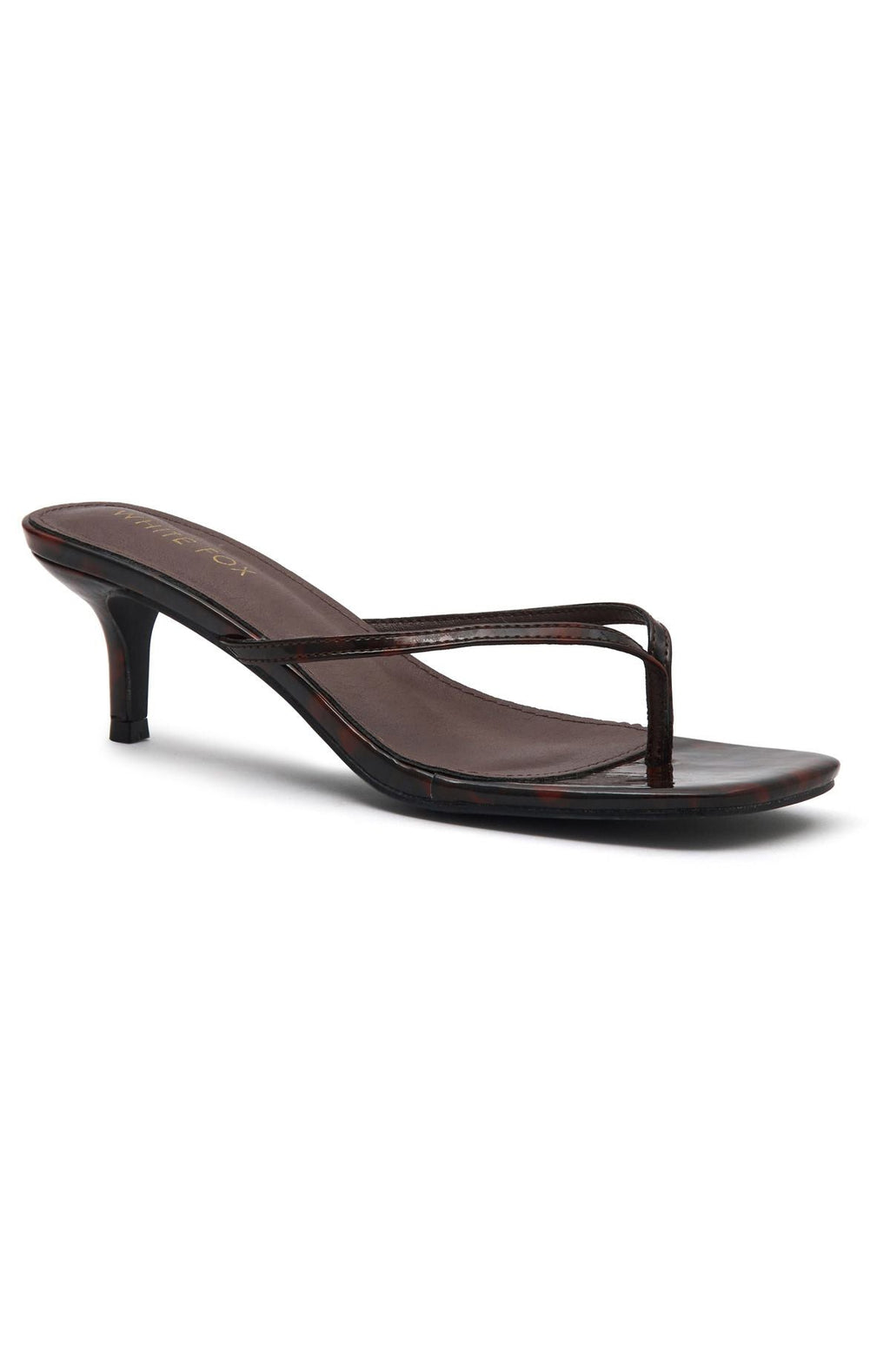 White Fox Hamptons Thong Heels Tortoise
