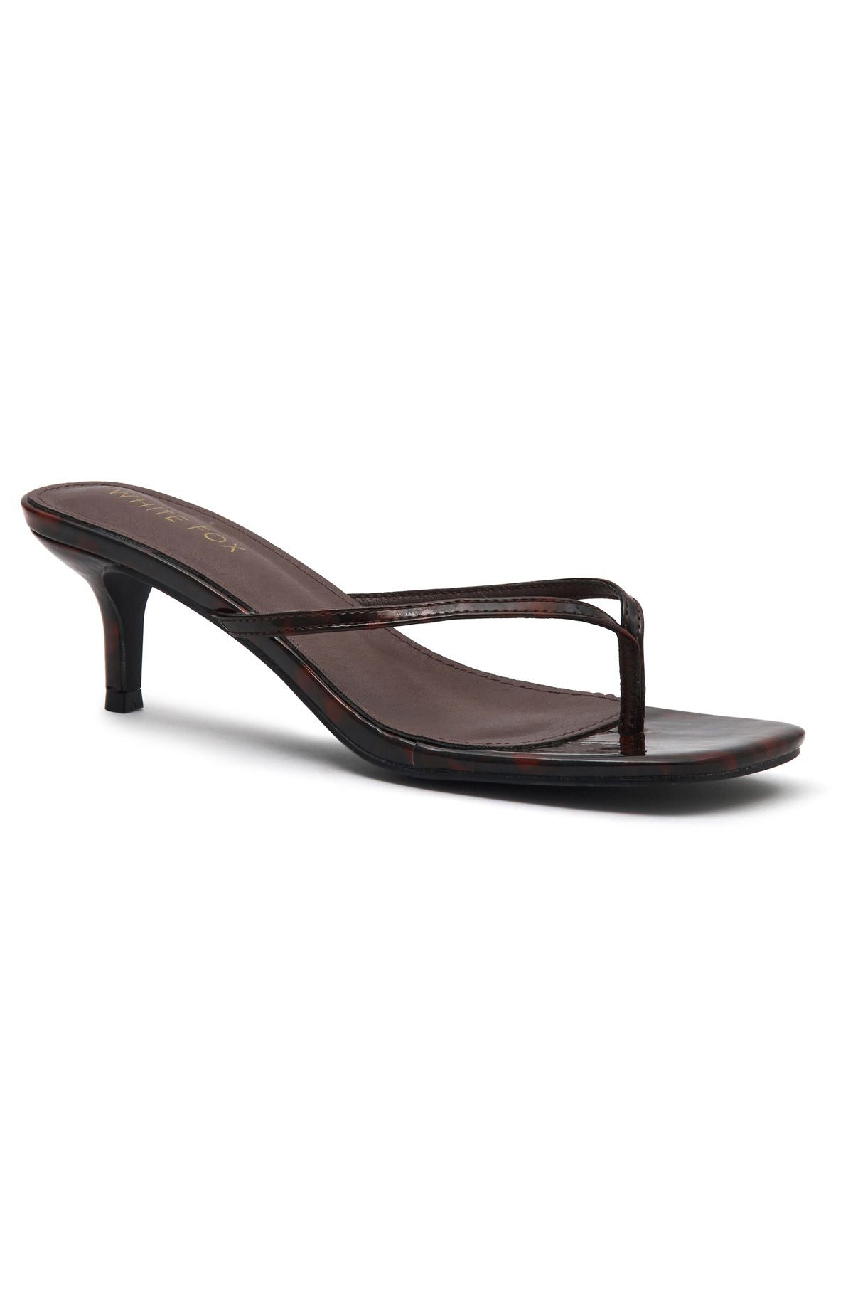 White Fox Hamptons Thong Heels Tortoise