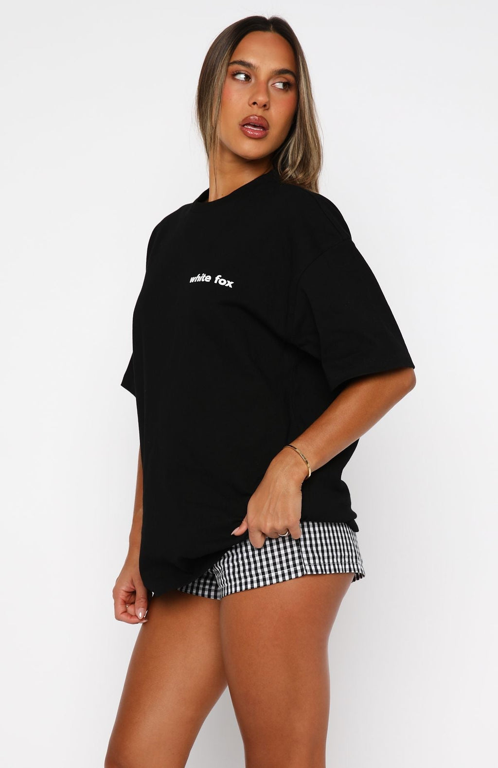 White Fox No Mercy Oversized Tee Black