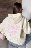 White Fox Offstage Printed Oversized Hoodie Lemon Ditsy