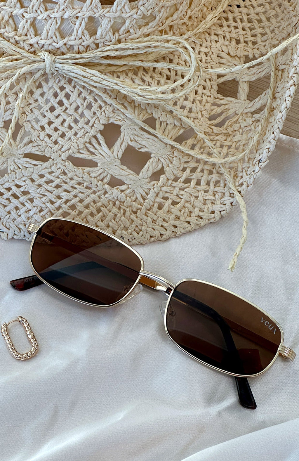 White Fox Canyon Sunglasses Gold/Brown Lens