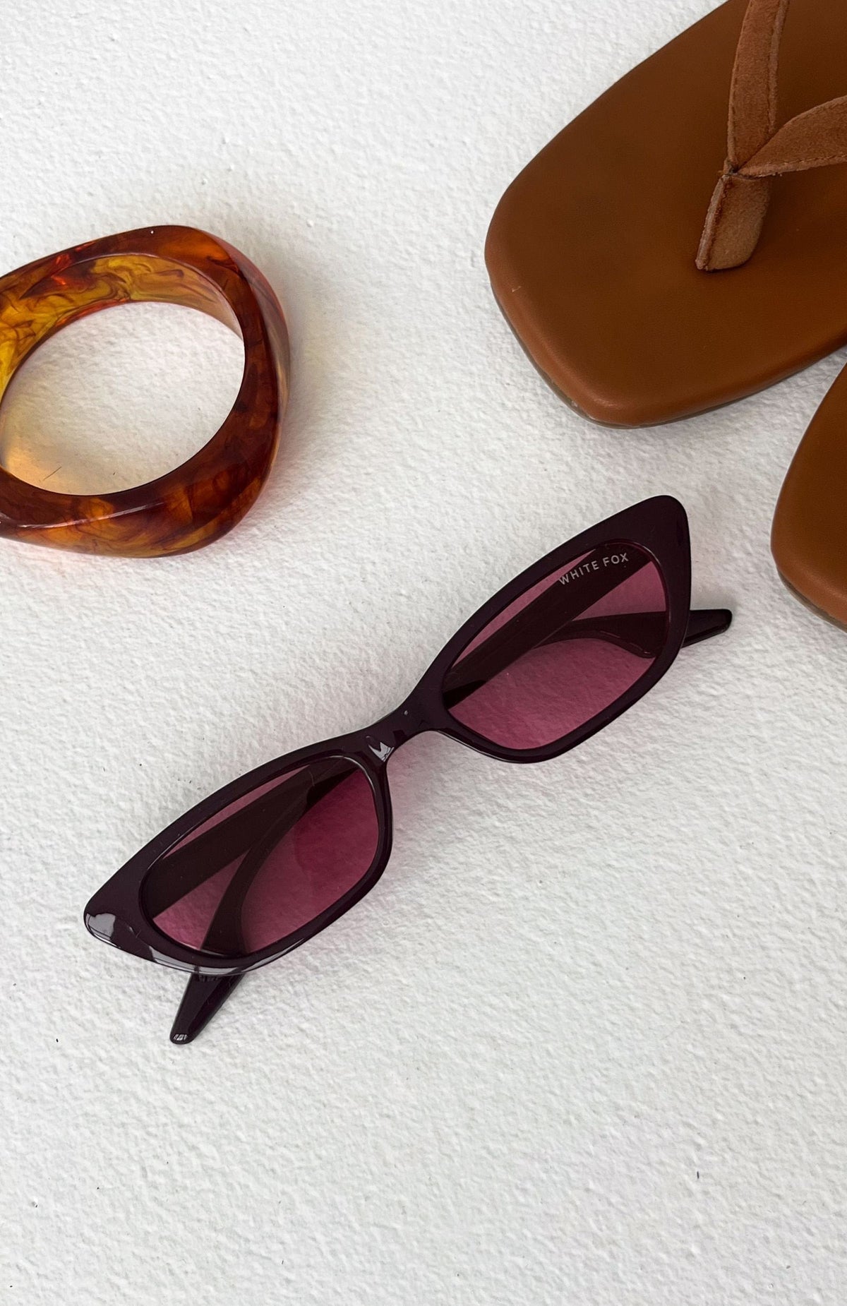 White Fox Ethan Sunglasses Burgundy
