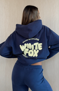 White Fox With Love For You Oversized Hoodie Navy