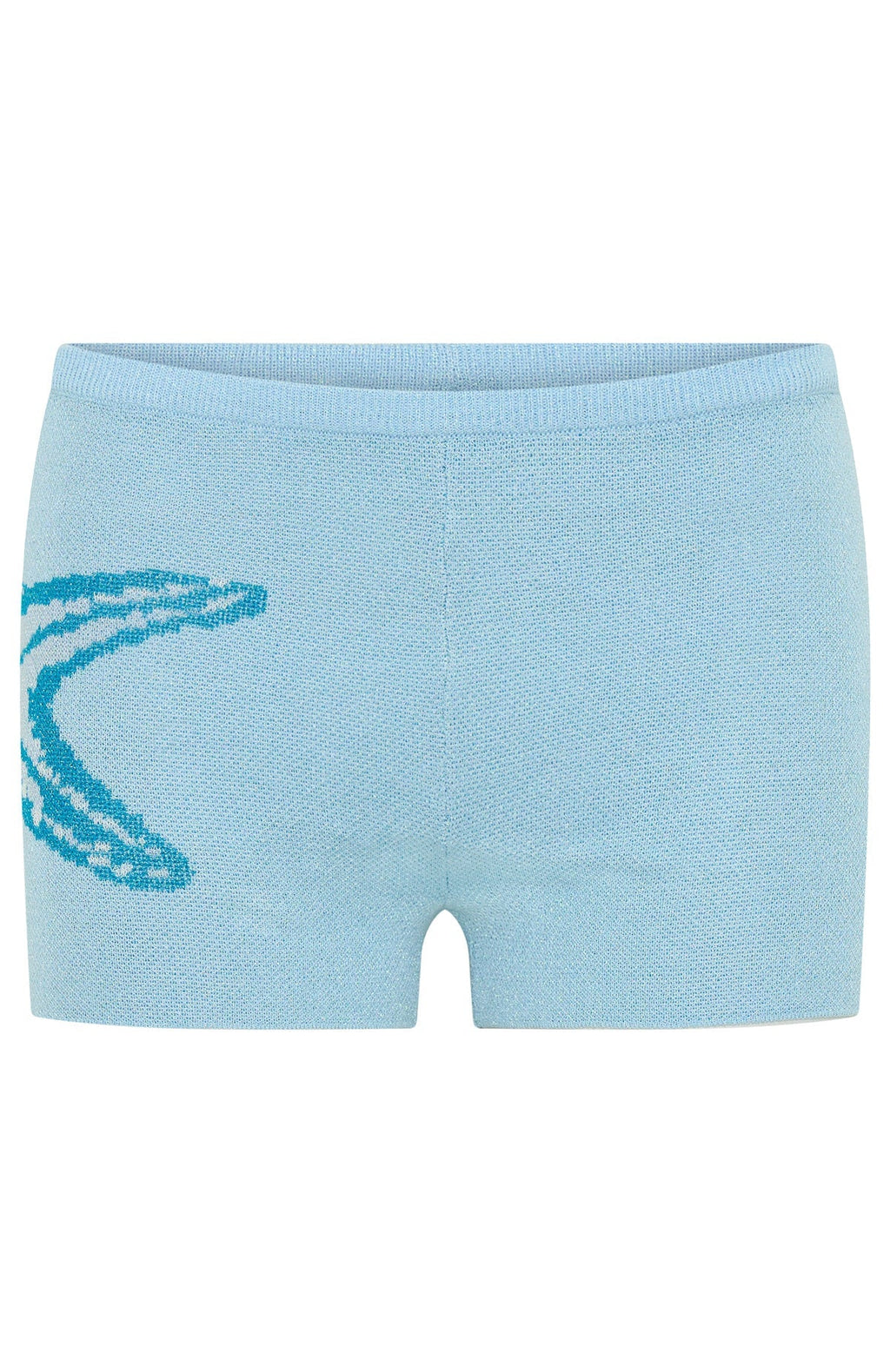 White Fox She's A Star Knit Shorts Azure