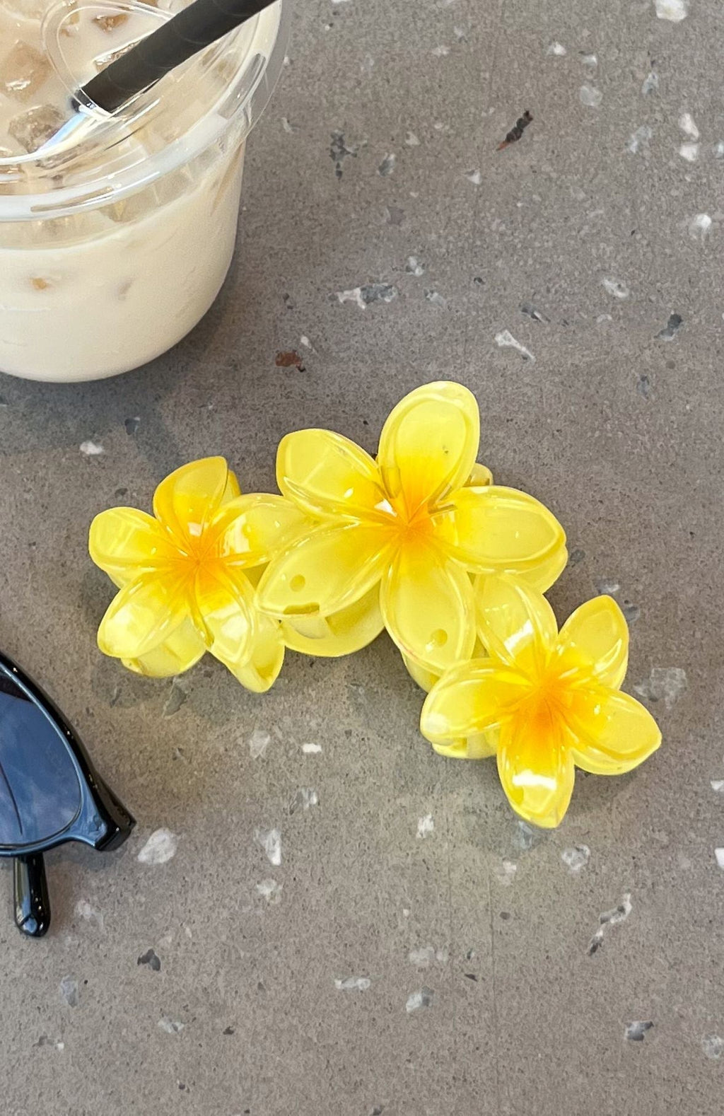 White Fox Parker Hair Clip Yellow