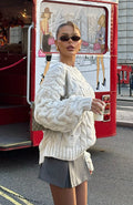White Fox Real Feelings Oversized Knit Sweater Off White