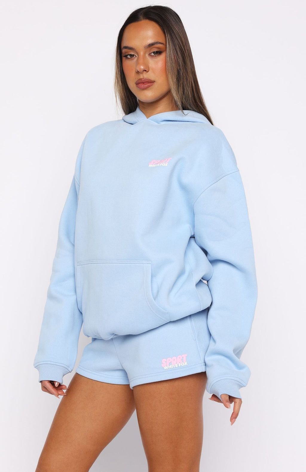 White Fox Club 14 Peyton Oversized Hoodie Blue