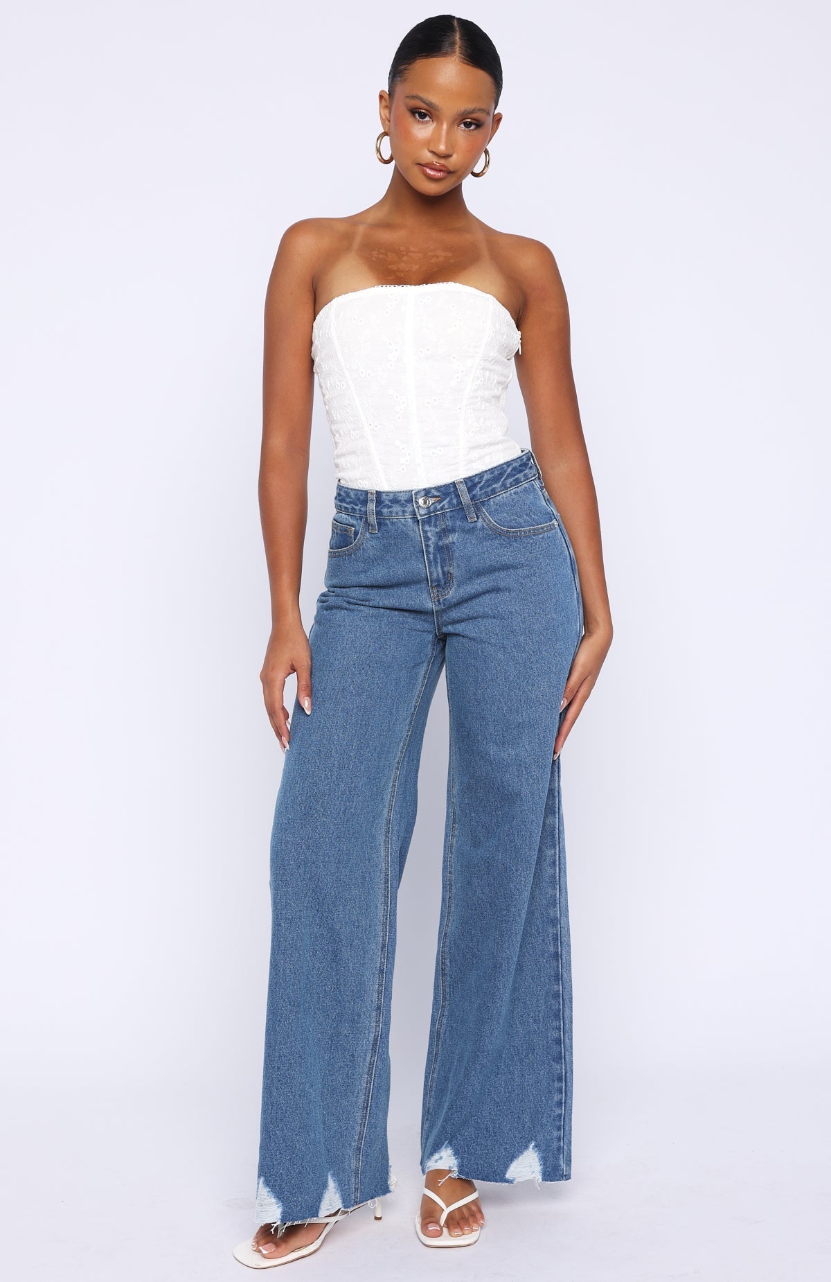 White Fox Snowdrop Strapless Bustier White