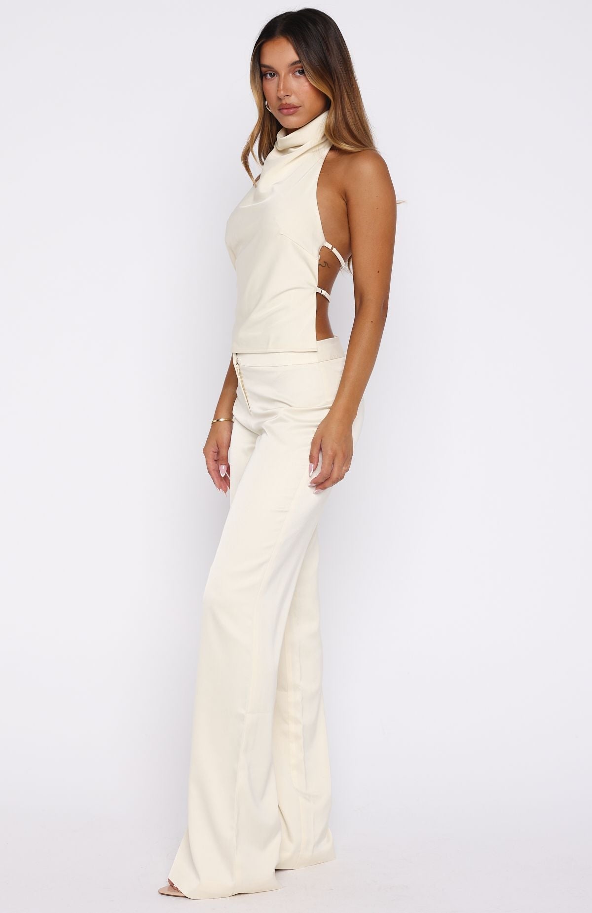 White Fox Time Passes Dress Pants Pearl