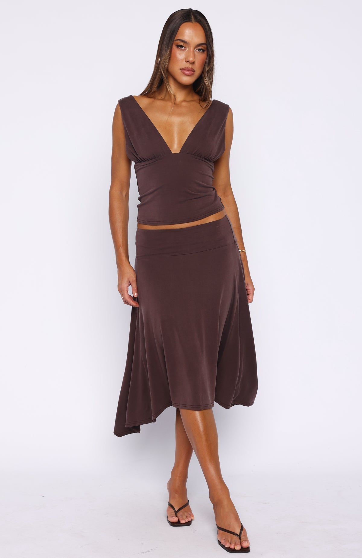 White Fox Tropic Drift Top Chocolate