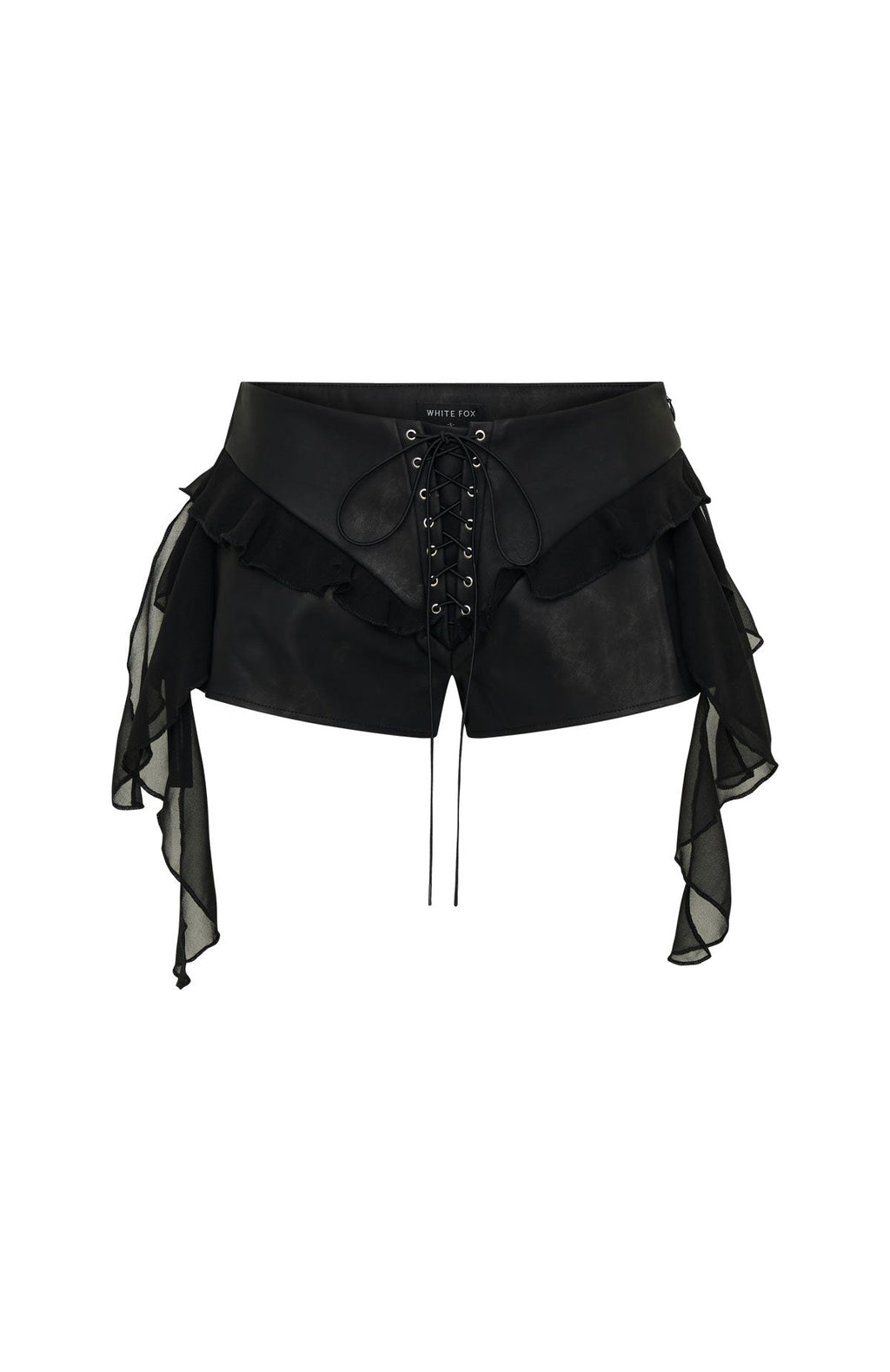 White Fox Glow All Night Shorts Black