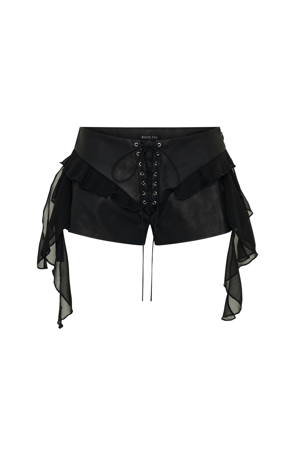 White Fox Glow All Night Shorts Black