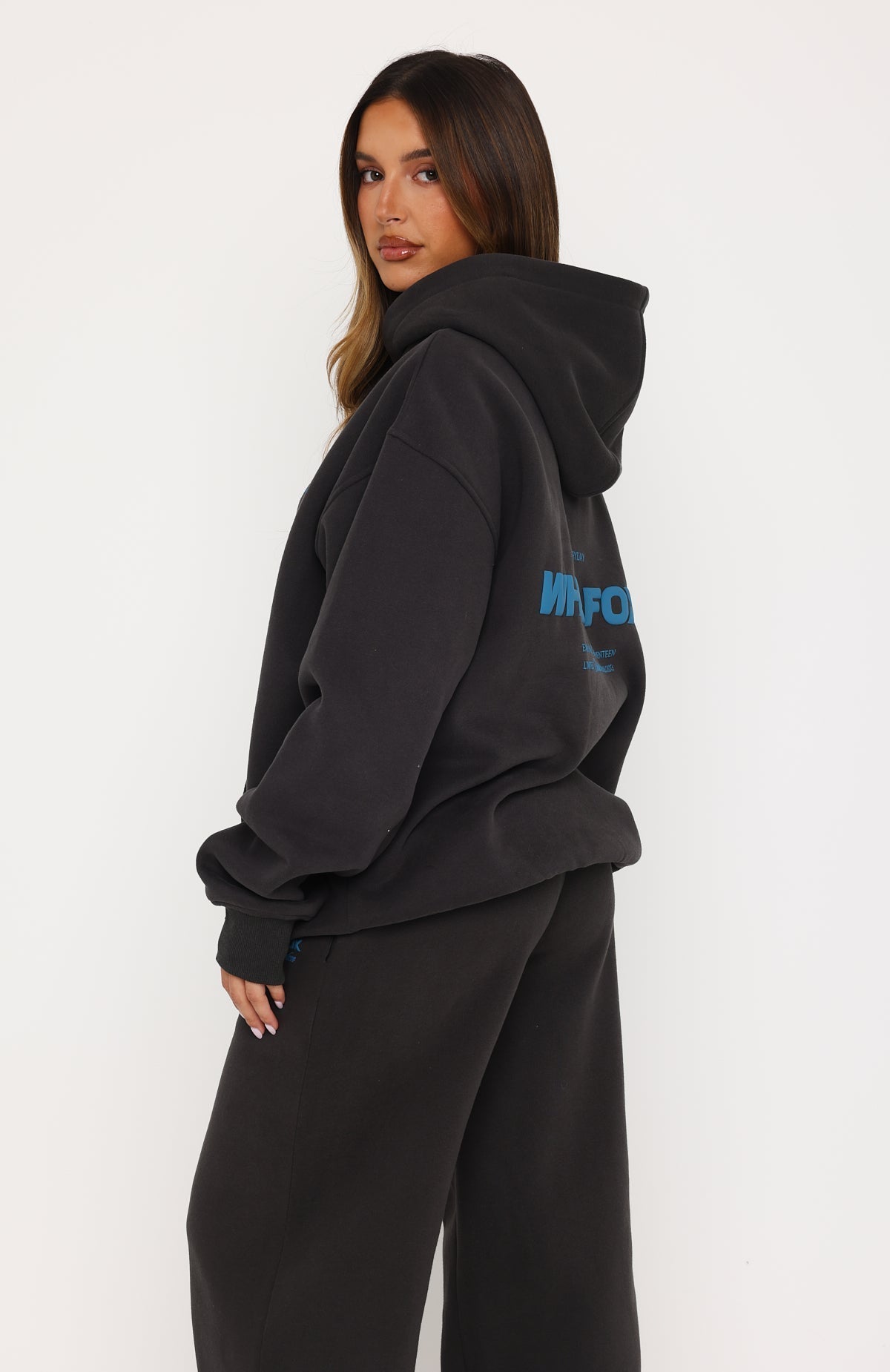 White Fox Studio 17 Tallulah Oversized Hoodie Charcoal