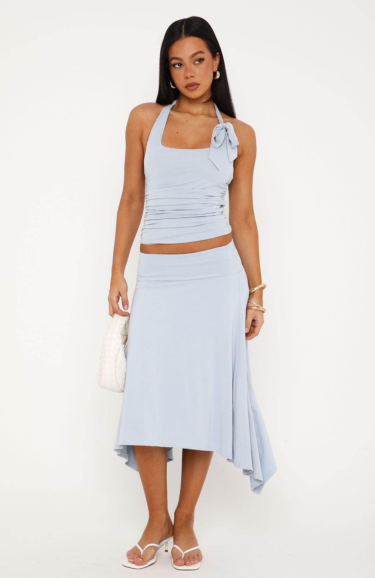 White Fox Salt And Bloom Top Baby Blue
