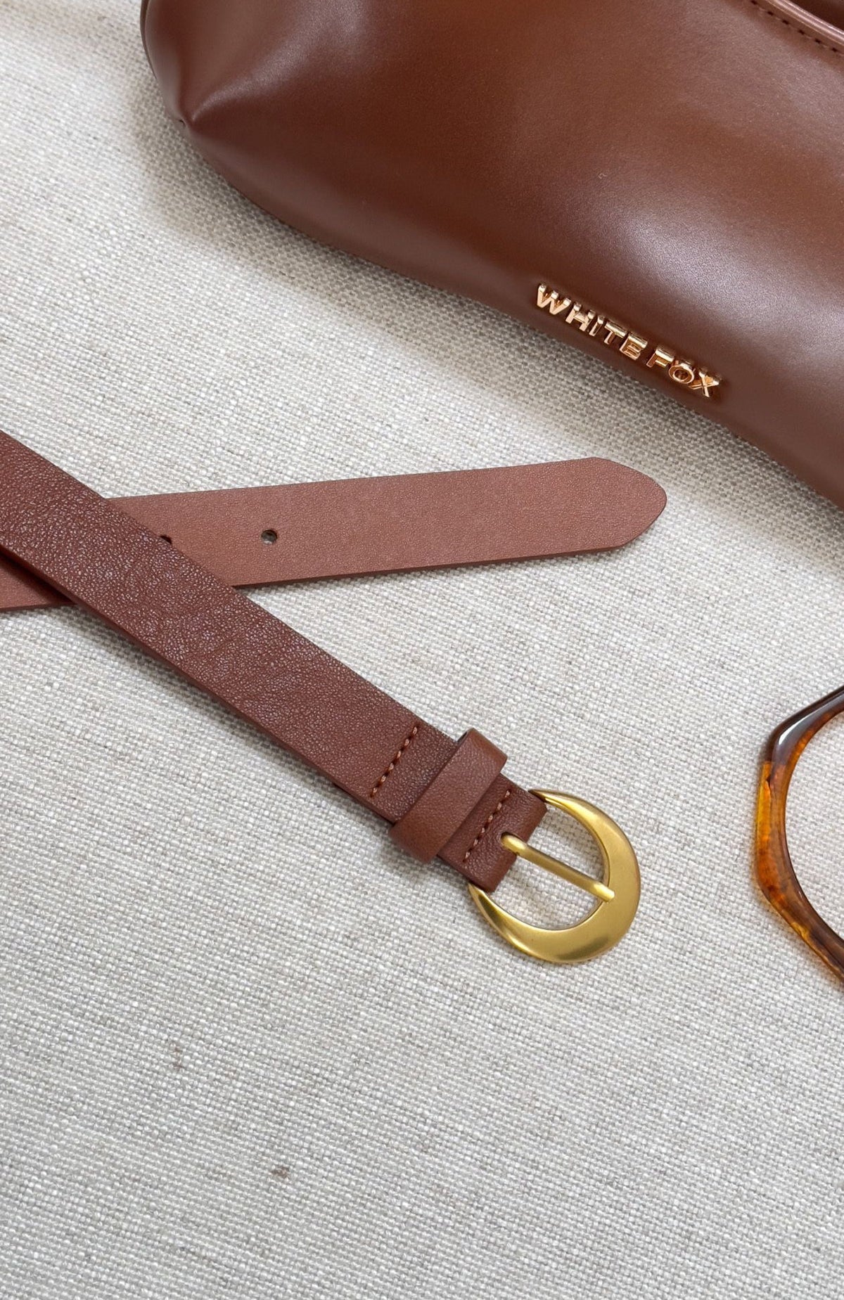 White Fox Titan Belt Burnt Caramel/Vintage Gold