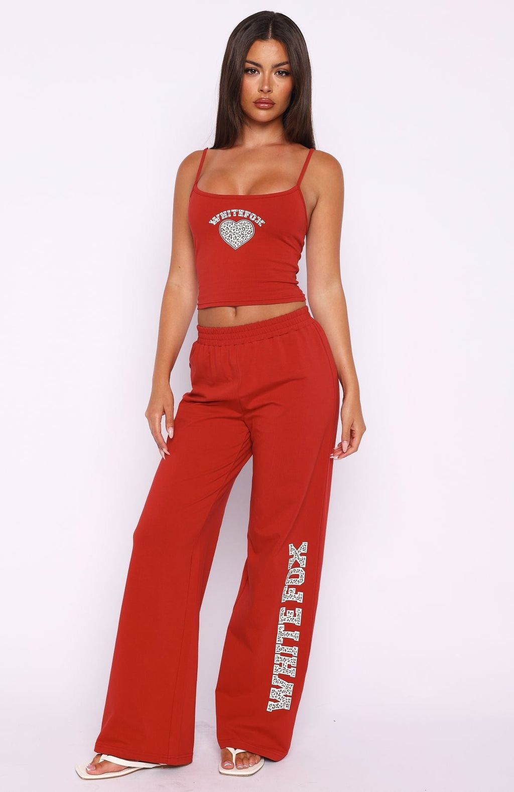 White Fox Heart Gone Wild Track Pants Red