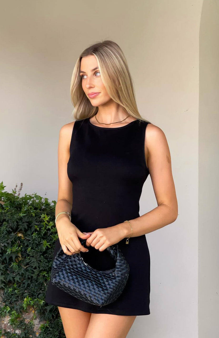 White Fox She's A Go Getter Mini Dress Black