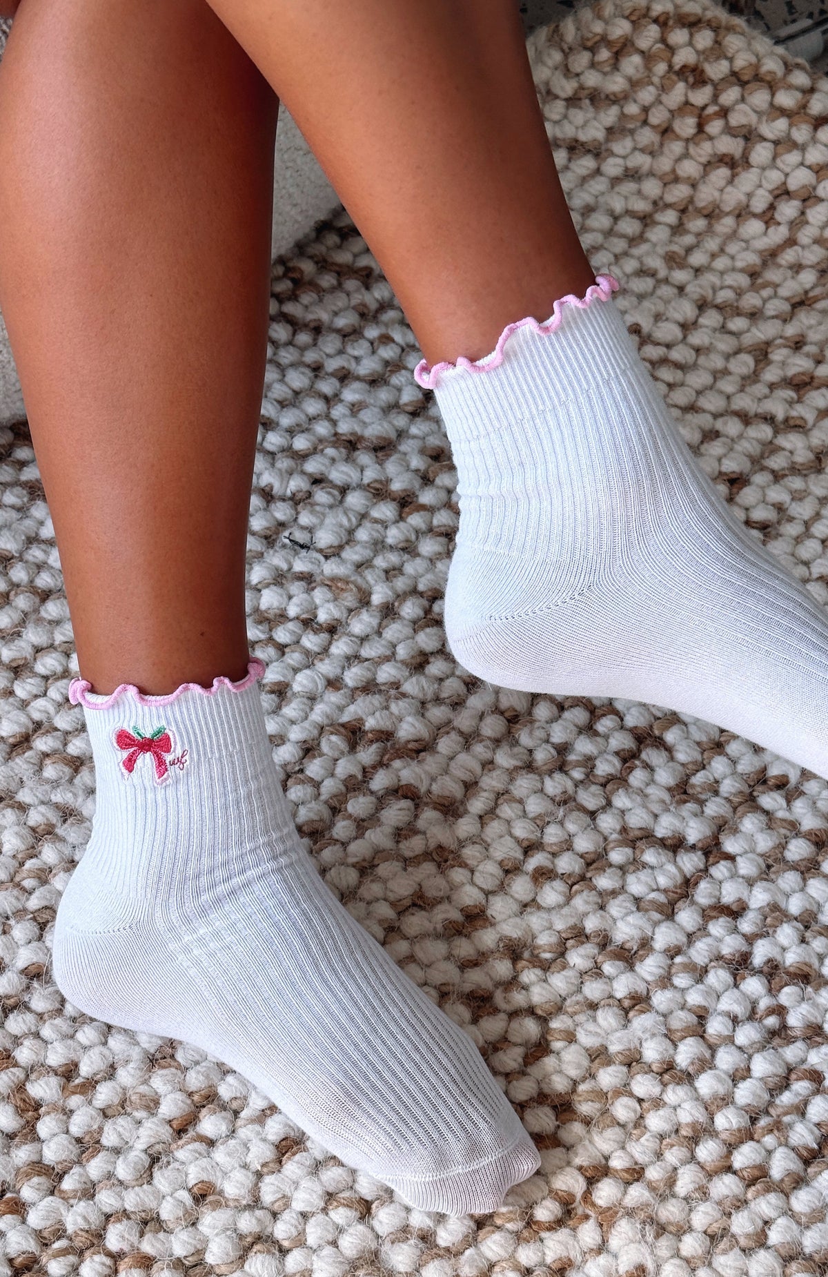 White Fox Festive Socks 2 Pack White