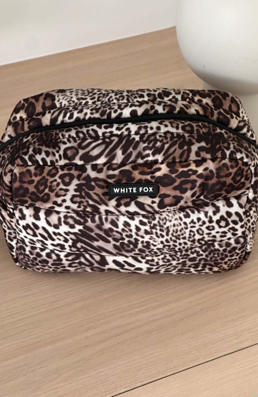 White Fox Take A Leap Cosmetic Bag Leopard