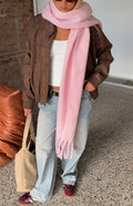White Fox Luna Scarf Baby Pink