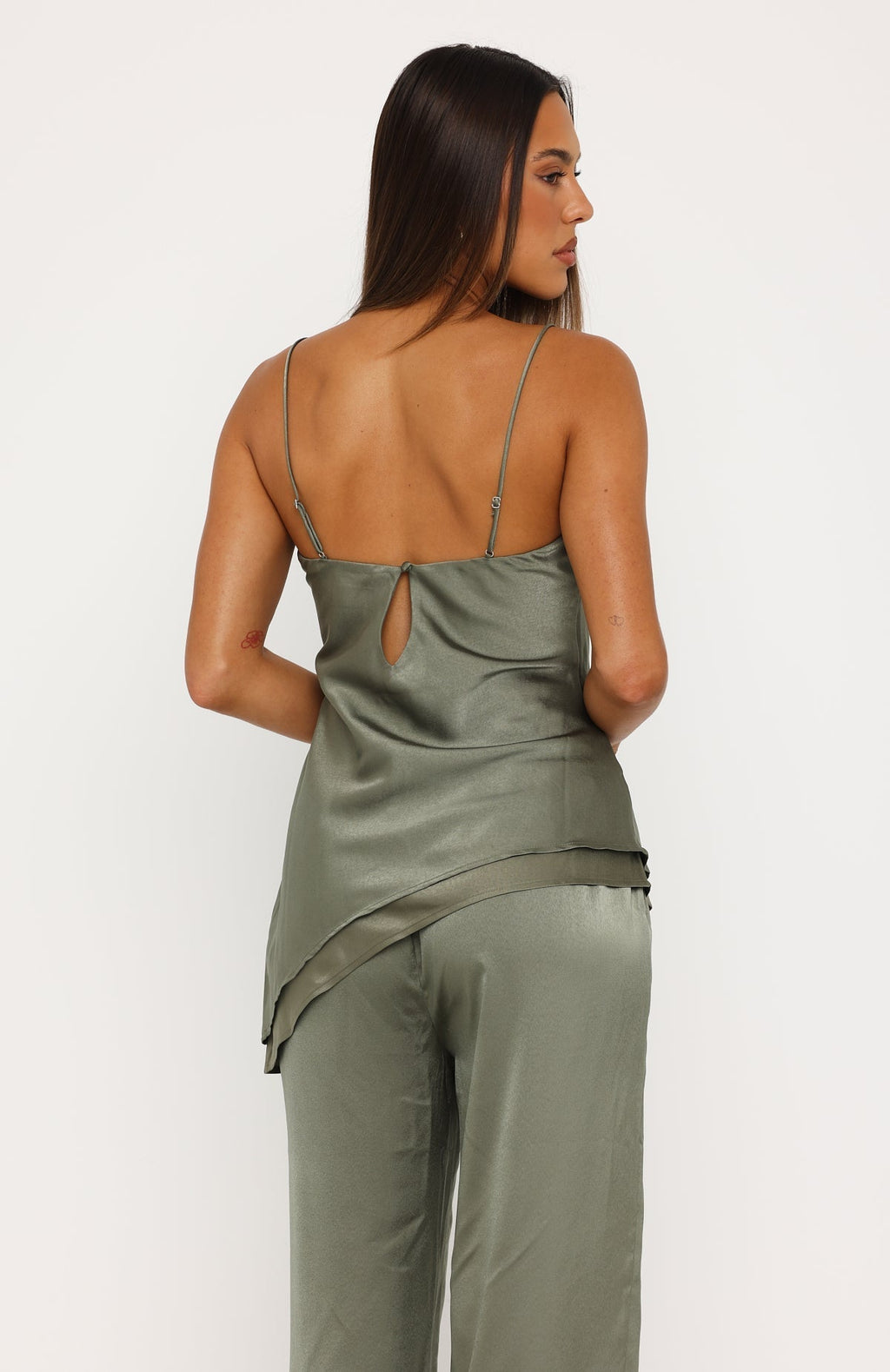 White Fox Sweet Sway Top Olive