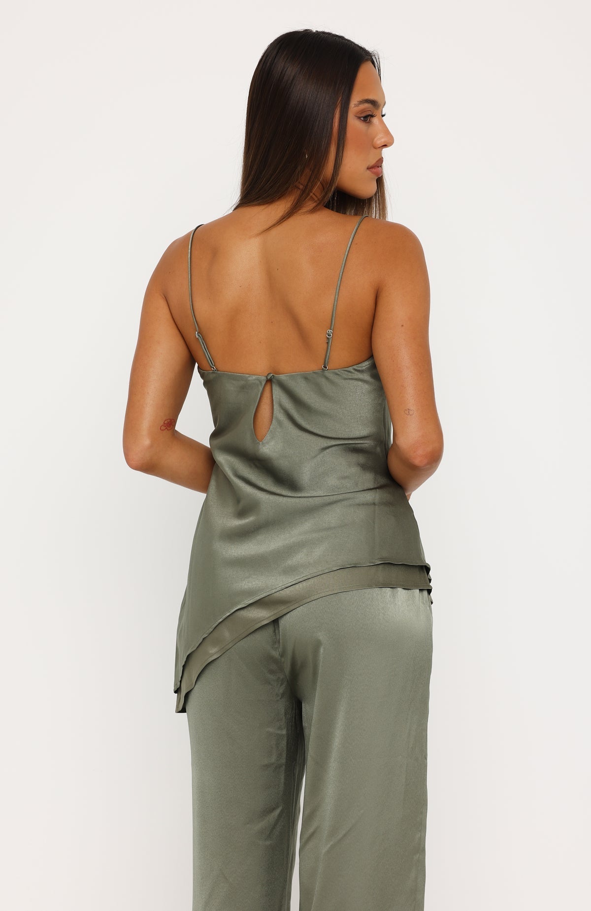 White Fox Sweet Sway Top Olive