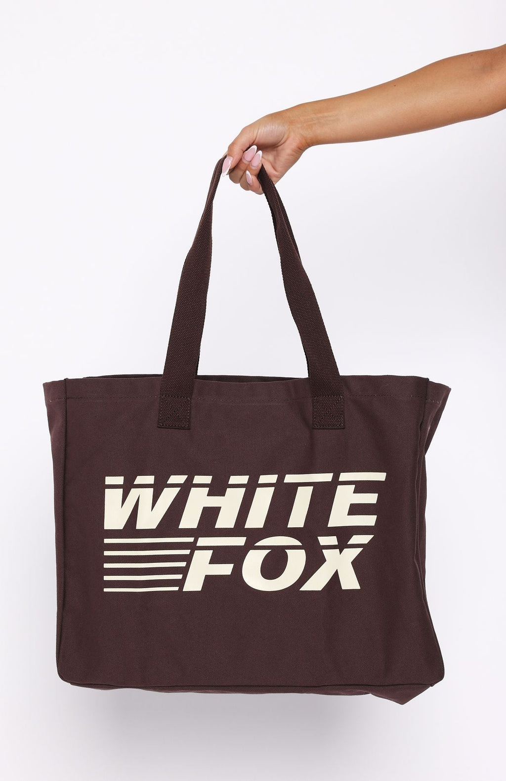 White Fox Hendrix Tote Bag Dark Chocolate