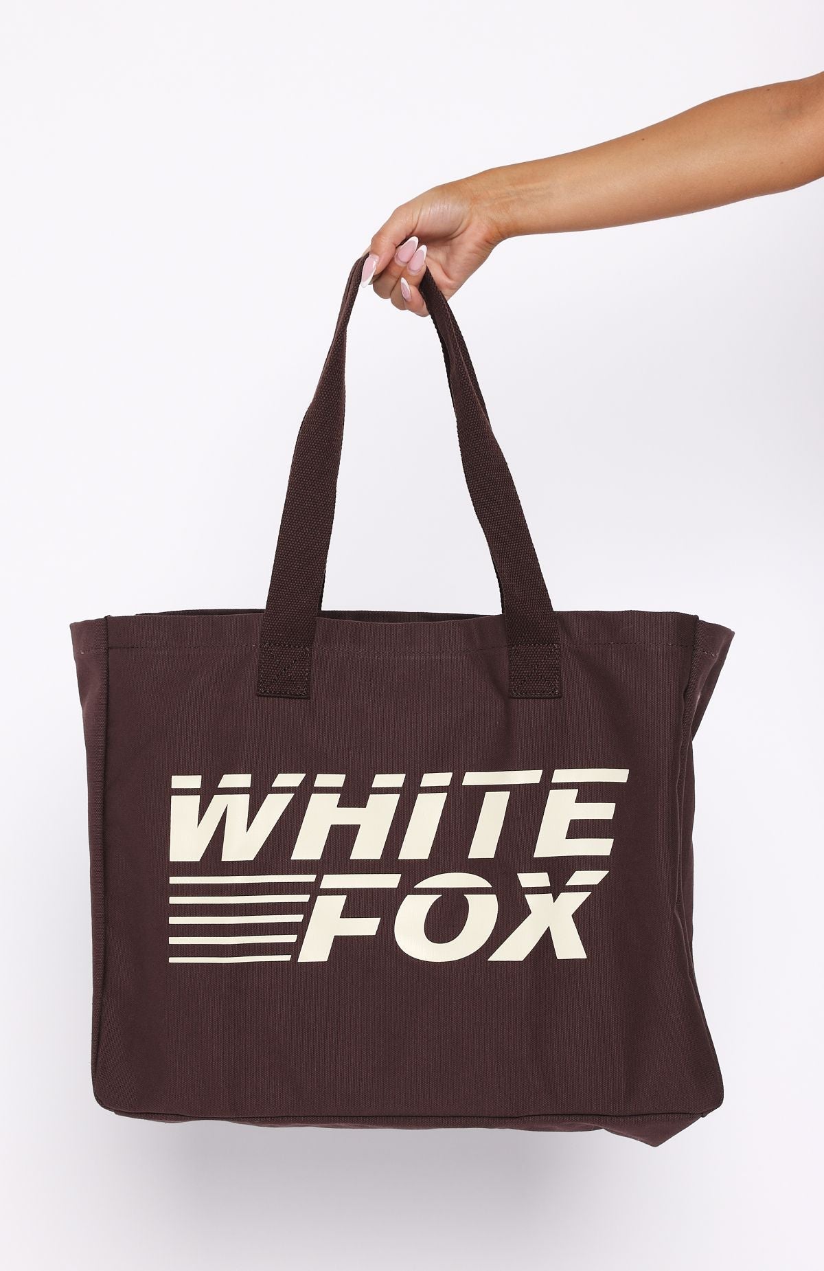 White Fox Hendrix Tote Bag Dark Chocolate