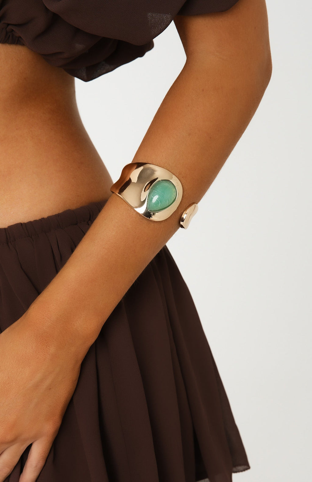 White Fox Jake Cuff Bracelet Gold