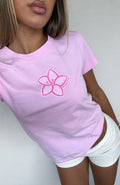 White Fox New Moment Relaxed Baby Tee Pink