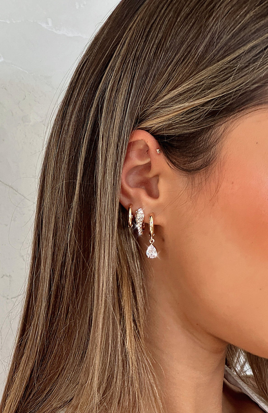 White Fox Little Things Earrings Set Gold