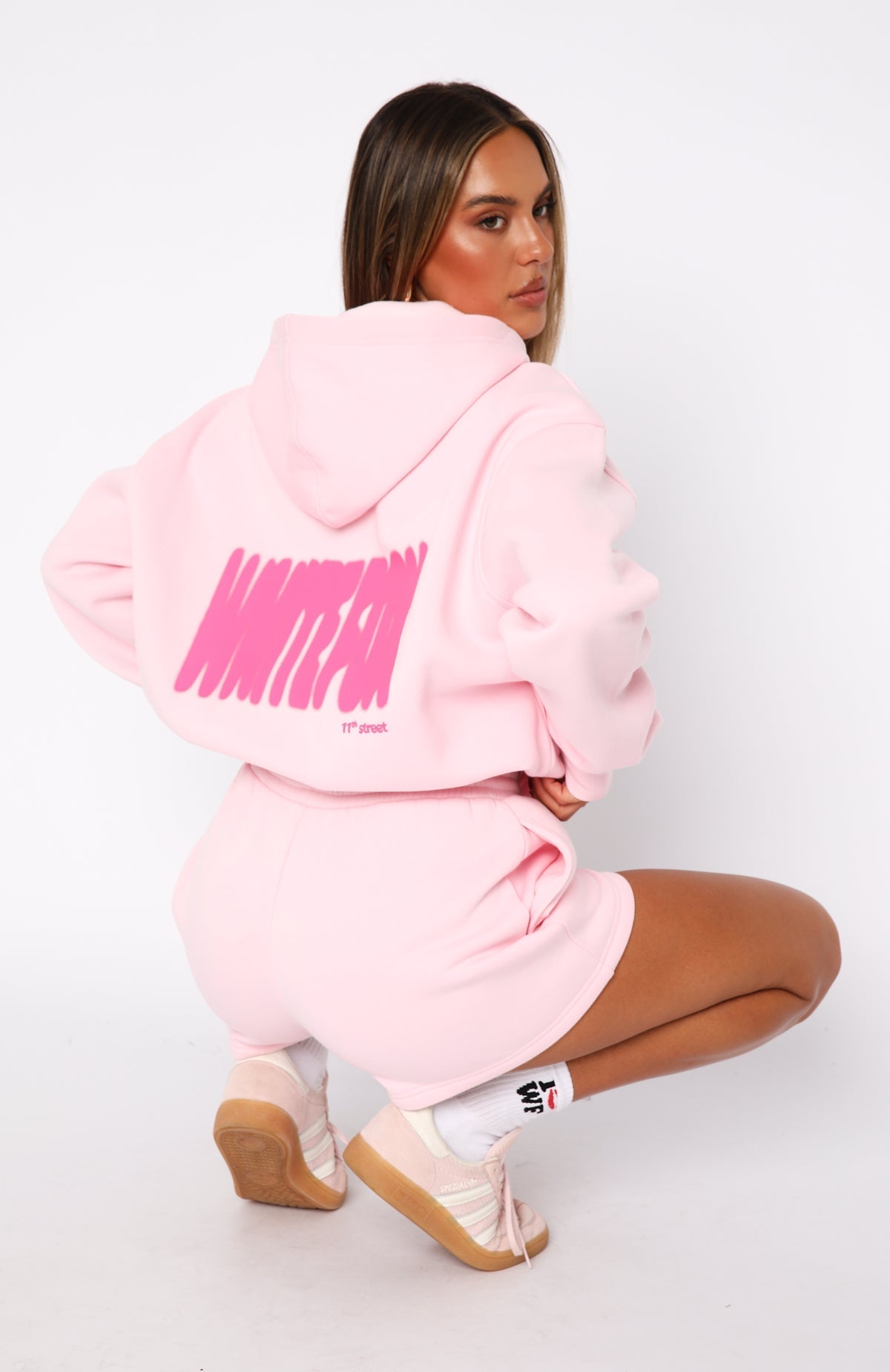 White Fox 11th Street New York Or Nowhere Oversized Hoodie Pink Sugar