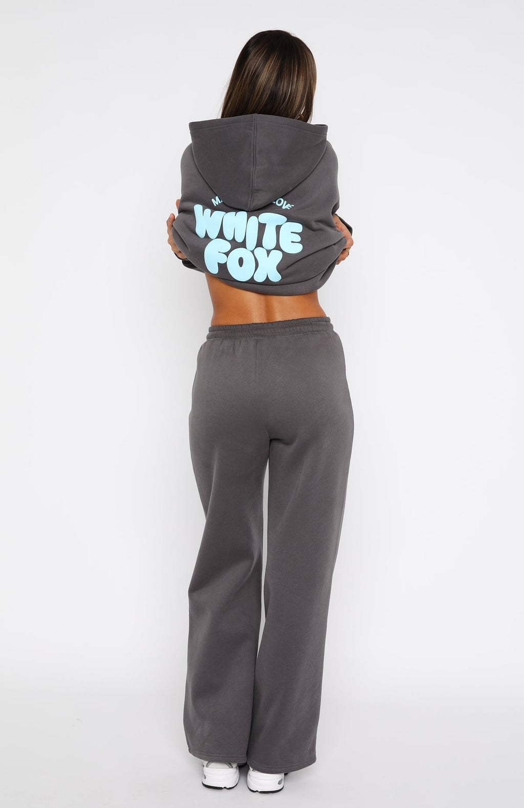 White Fox With Love For You Wide Leg Sweatpants Volcanic