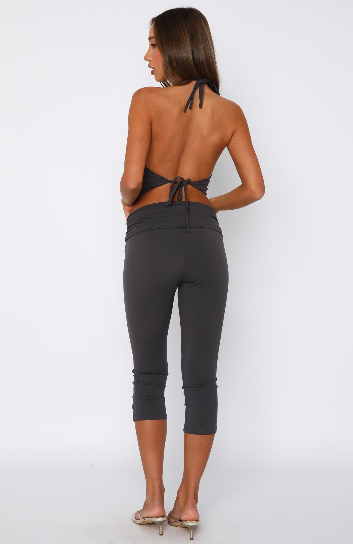 White Fox Dress For Success Capri Pants Grey