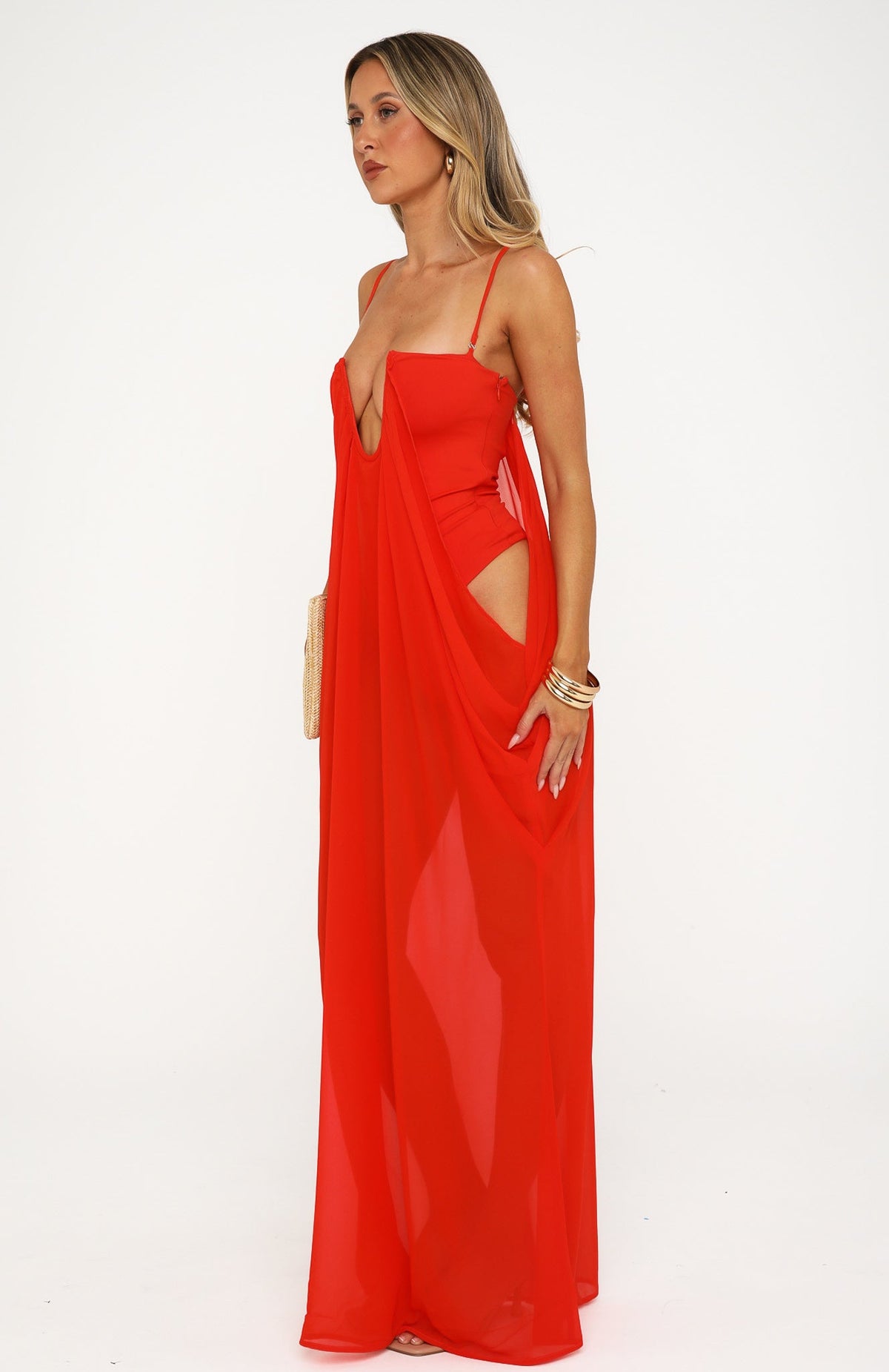 White Fox Sol Rio Maxi Dress Flame
