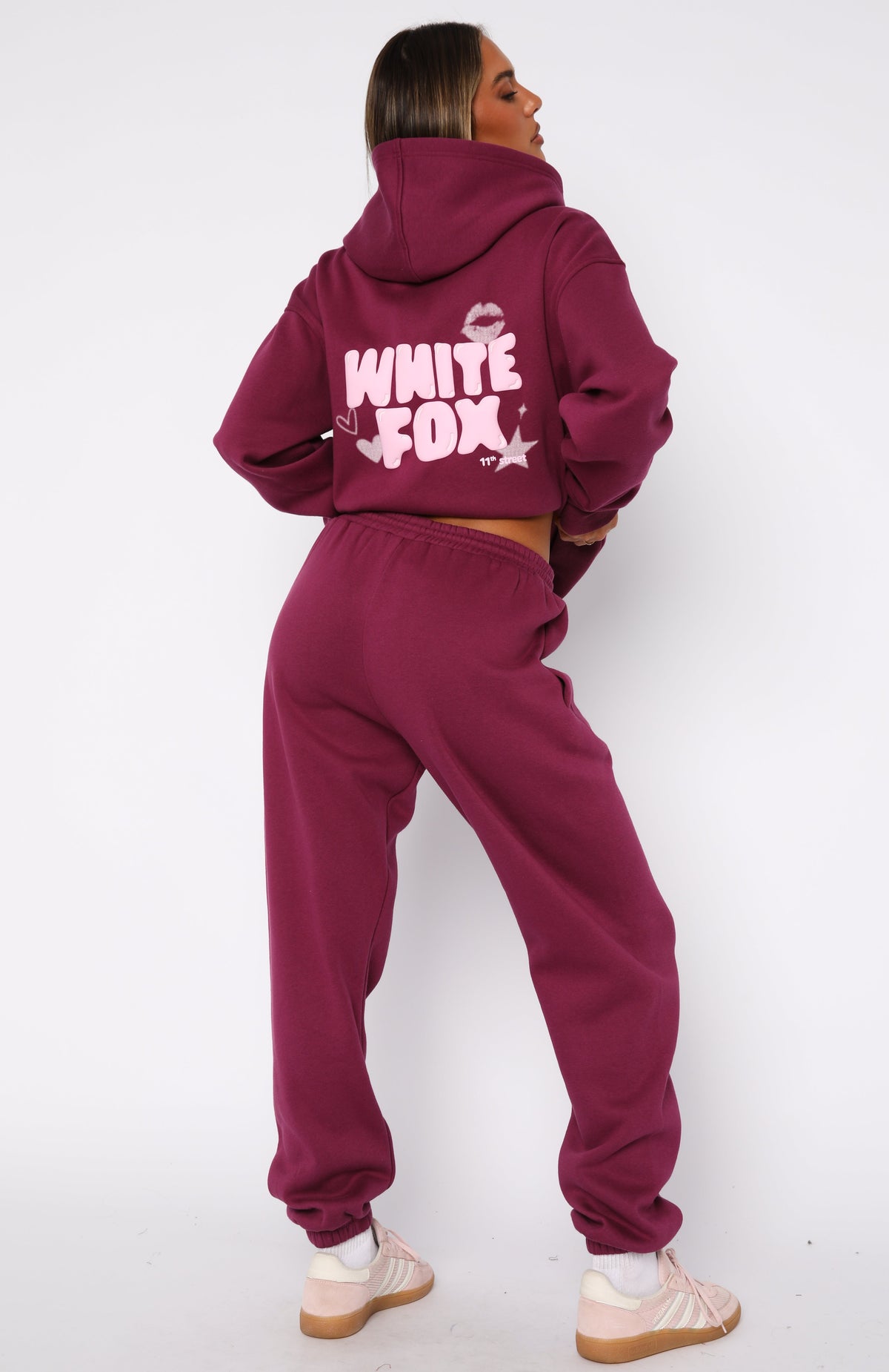 White Fox 11th Street Sweet Kisses Sweatpants Very Berry