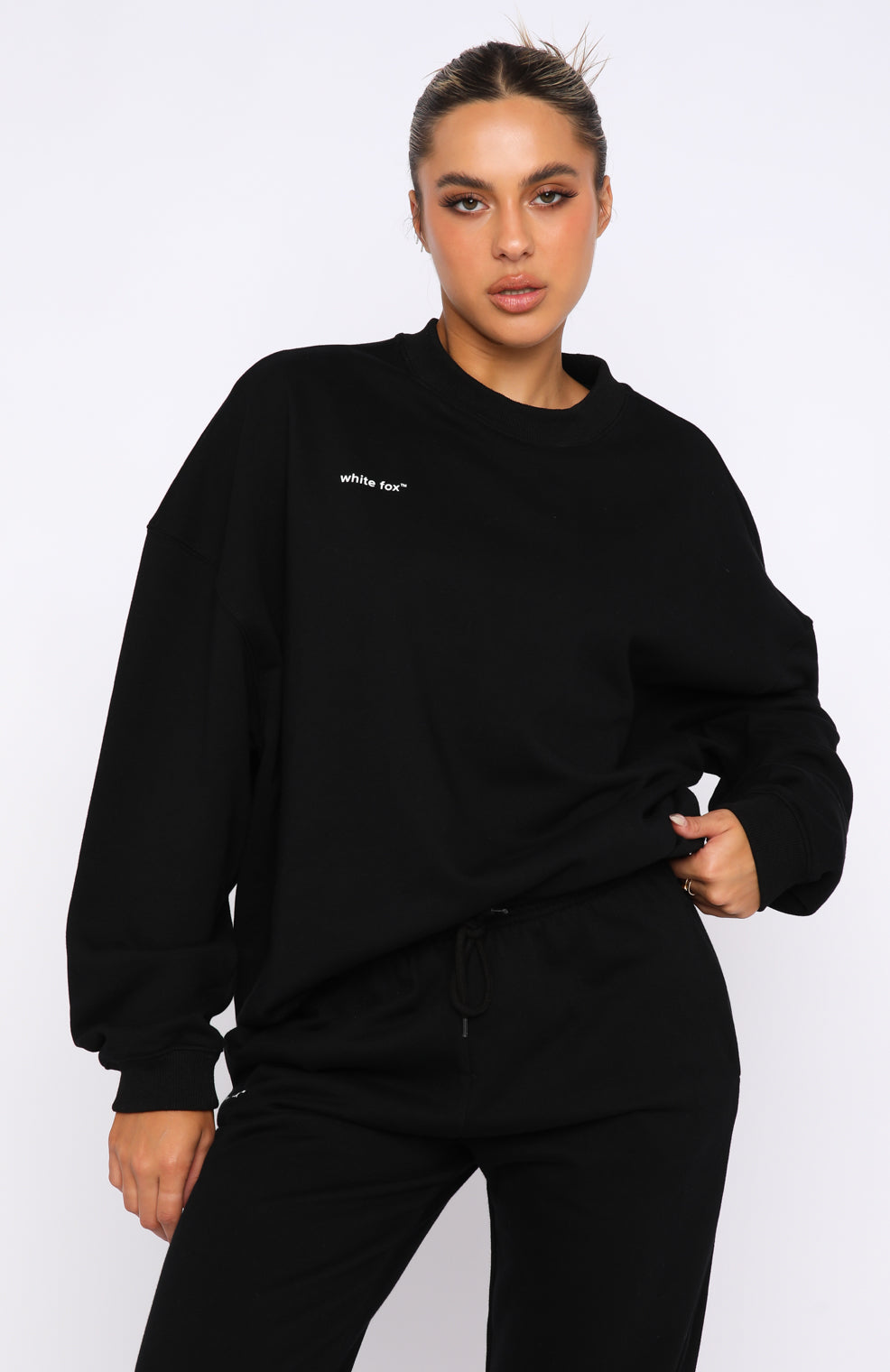 White Fox Own The Moment Sweater Black
