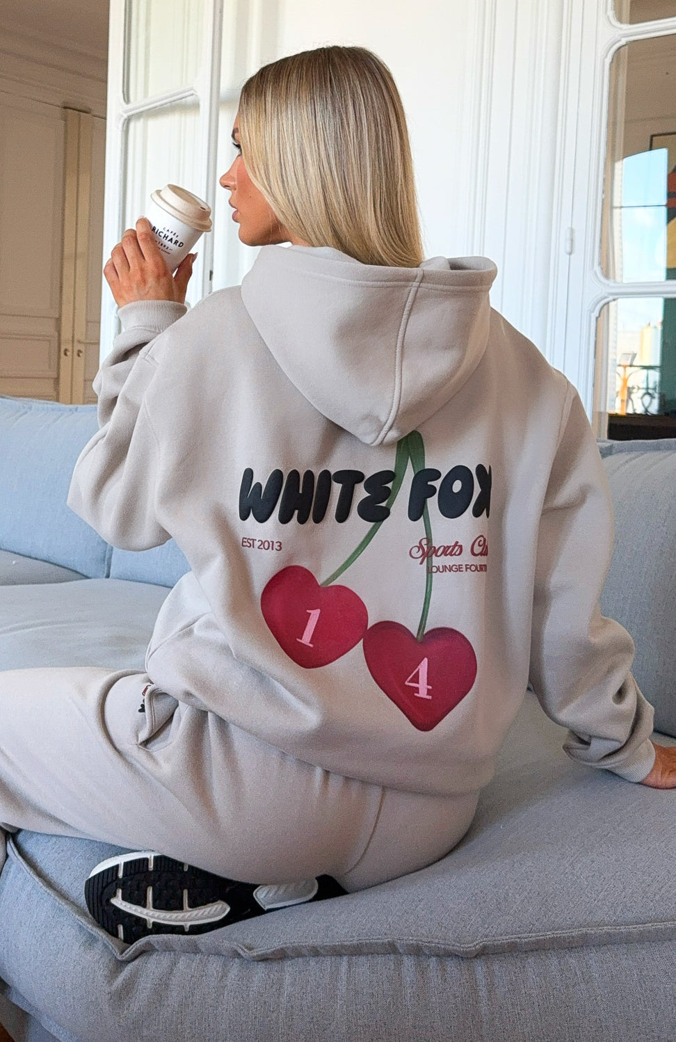 White Fox Club 14 Trinity Oversized Hoodie Moon