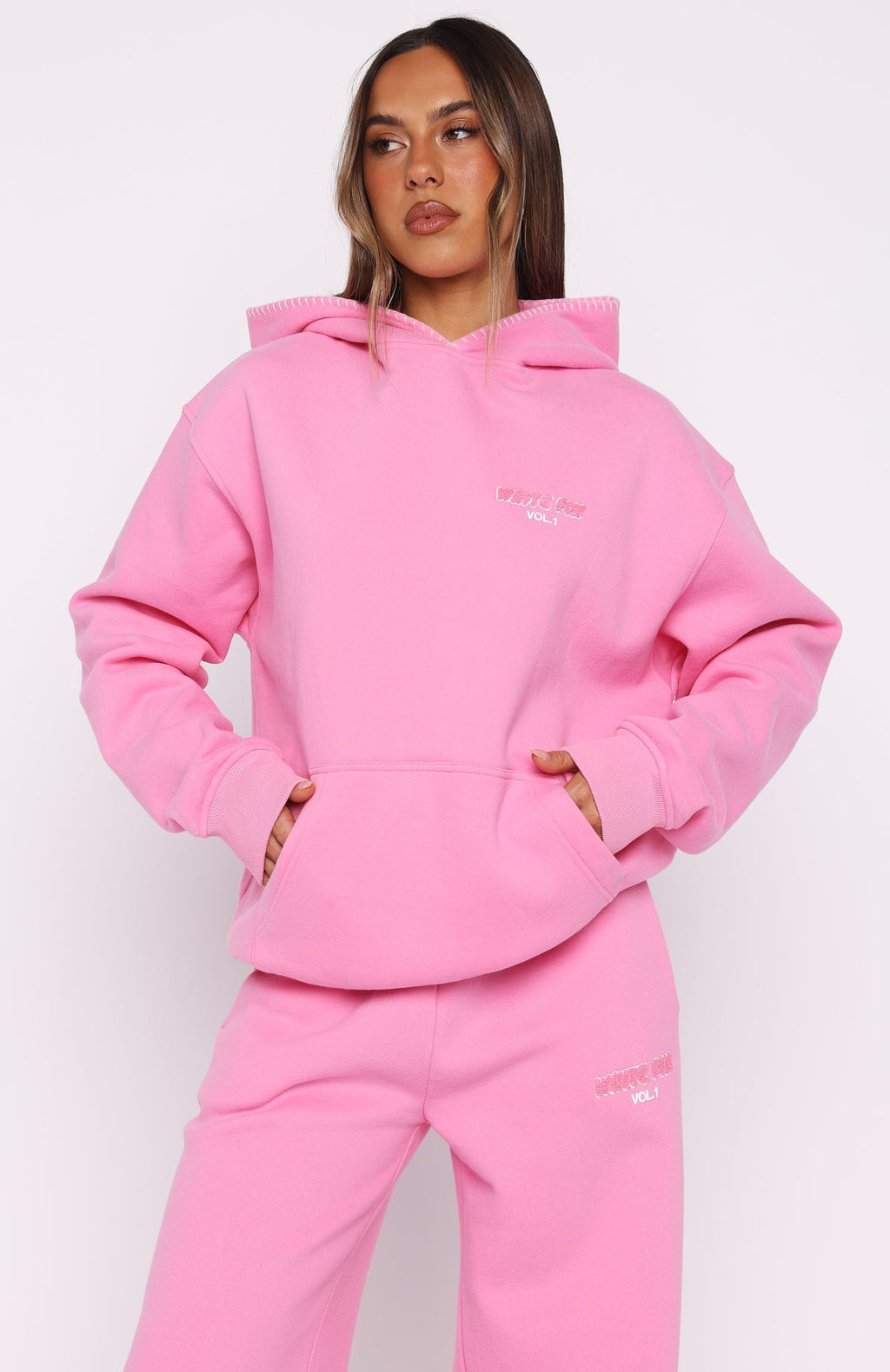 White Fox Vol. 1 Oversized Hoodie Bubblegum