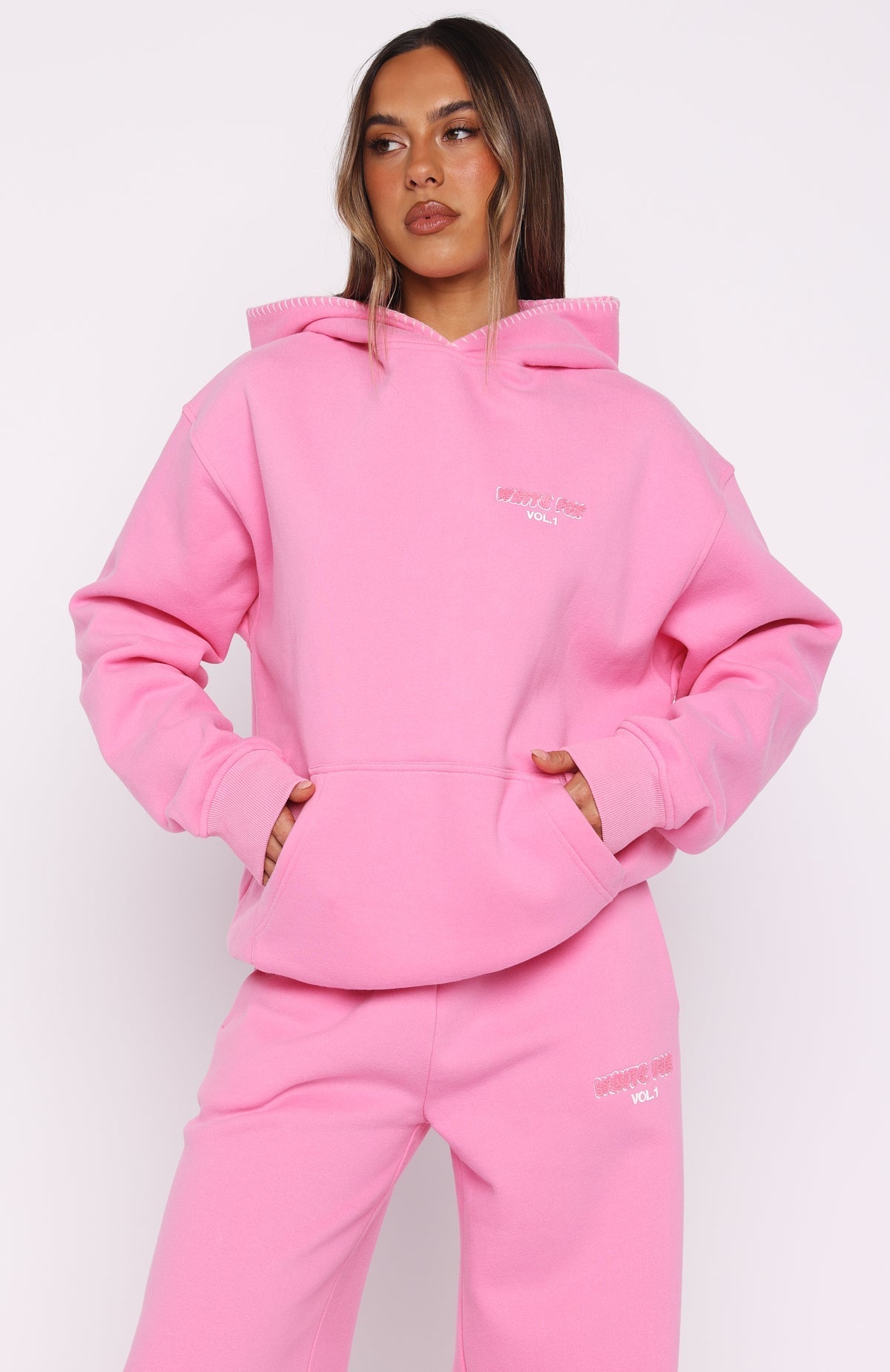 White Fox Vol. 1 Oversized Hoodie Bubblegum