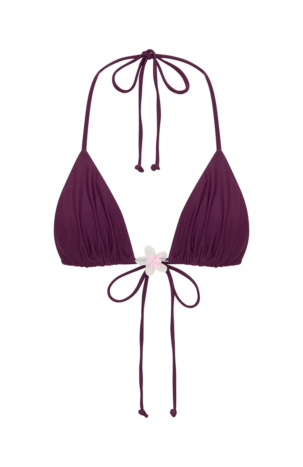 White Fox Frangipani Isle Bikini Top Plum
