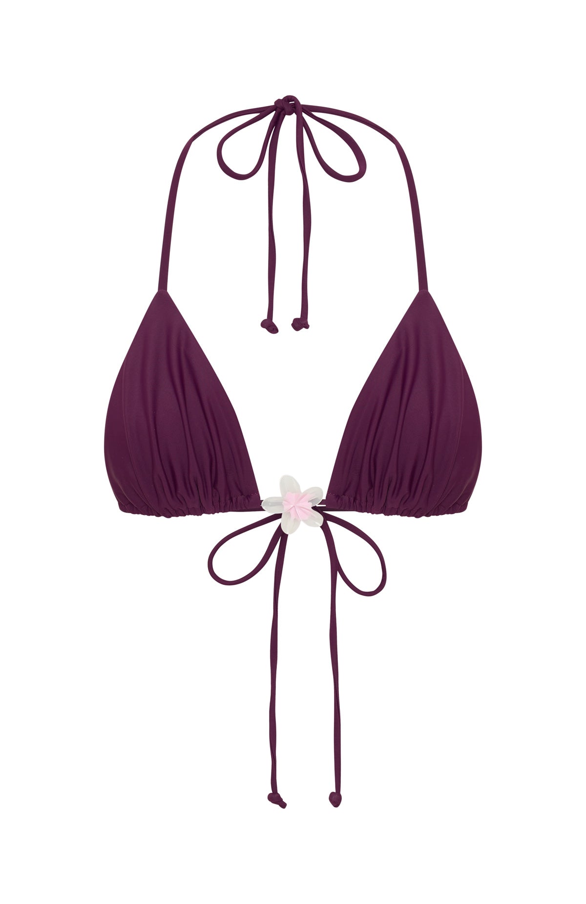 White Fox Frangipani Isle Bikini Top Plum