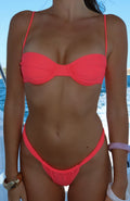 White Fox Destino Bikini Top Coral Crush