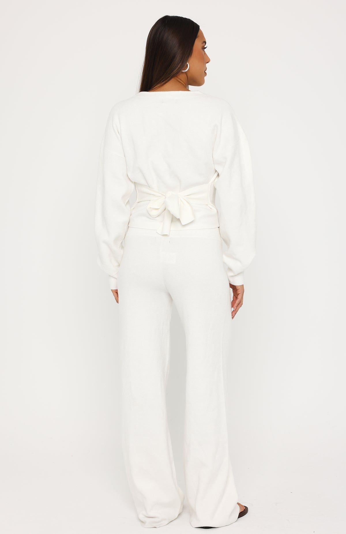 White Fox Kassandra Knit Pants Off White