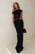 White Fox Girls Night Maxi Dress Black