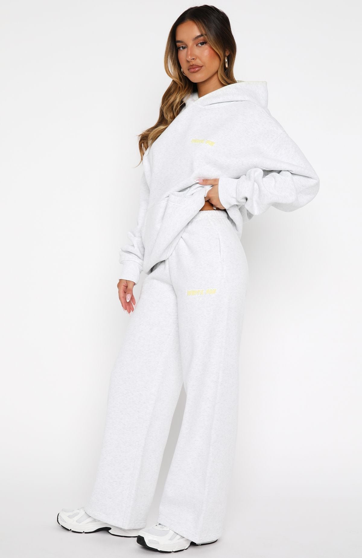 White Fox Vol. 1 Wide Leg Sweatpants Grey Marle