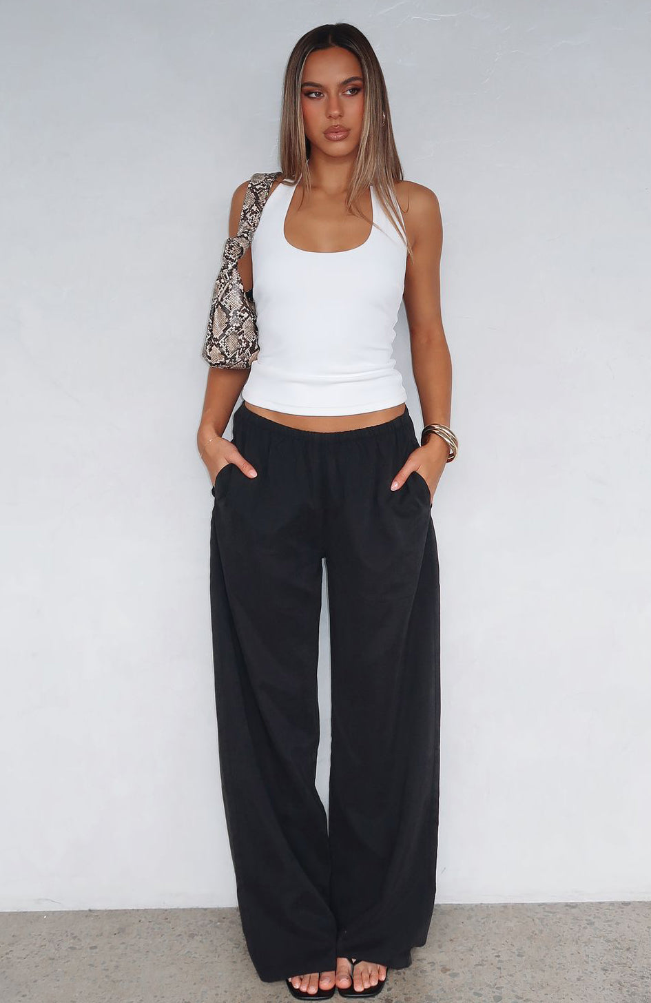 White Fox Take A Stance Pants Black